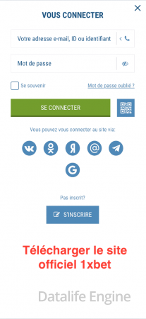 Télécharger le site officiel 1xbet